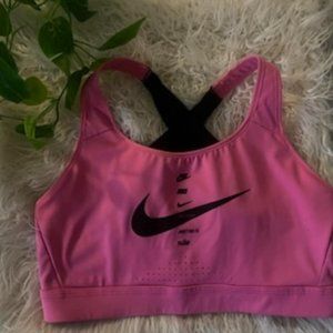 Nike Impact Strappy Women’s Sports Bra Non-Padded High-Support , Hot Pink